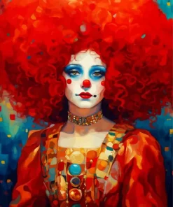 Beautiful Female Clown Diamond Painting