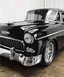 Black 55 Chevy Bel Air Diamond Painting