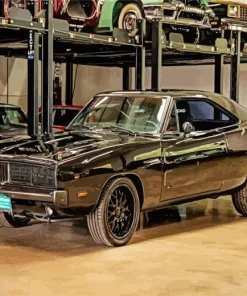 Black 69 Dodge Charger Diamond Painting