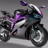 Black And Purple Motorcycle Diamond Painting