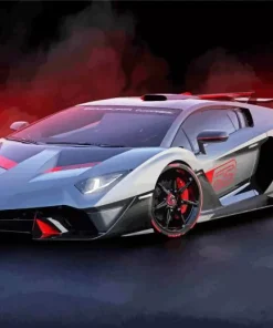 Black And Red Car Diamond Painting