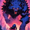 Black And Red Werewolf Diamond Painting