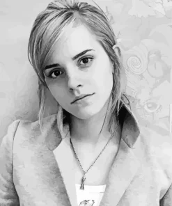 Black And White Emma Watson Diamond Painting