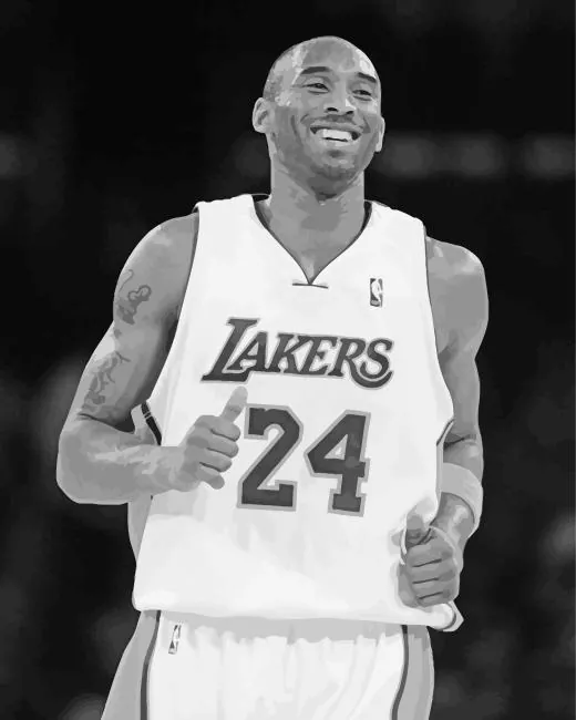 black and white kobe bryant Diamond Paintings Black And White Kobe Bryant Diamond Painting