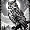 Black And White Owl Art Diamond Painting