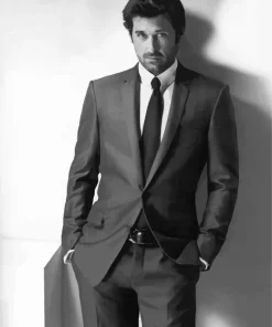 Black And White Patrick Dempsey Diamond Painting