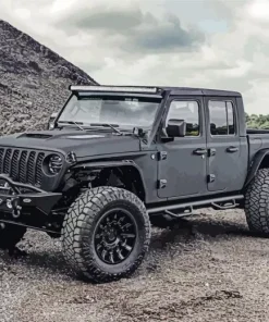 Black Jeep Car Diamond Painting