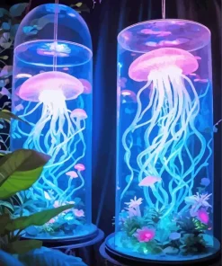 Blue And Pink Jellyfish Diamond Painting