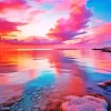 Blue And Pink Sunset Diamond Painting