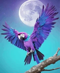 Blue And Purple Parrot Diamond Painting