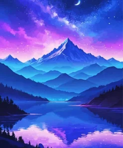 Blue And Purple Sky Diamond Painting