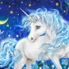 Blue And White Unicorn Diamond Painting