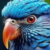 Blue Bird Face Diamond Painting
