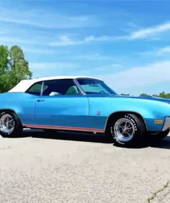 Blue Buick Skylark Diamond Painting
