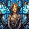 Blue Butterfly Girl Diamond Painting