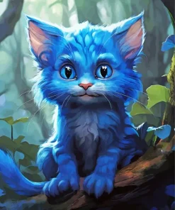 Blue Cat Baby Diamond Painting