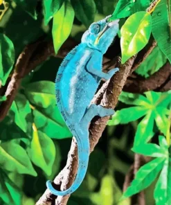 Blue Chameleon Diamond Painting