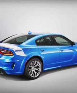 Blue Dodge Charger Daytona Diamond Painting