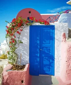 Blue Door Greece Diamond Painting