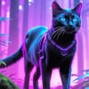 Blue Eyed Black Cat Diamond Painting