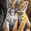 Blue Eyed Tigers Diamond Painting