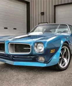 Blue Firebird Car Diamond Painting