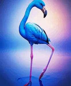 Blue Flamingo Diamond Painting