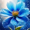Blue Flowers Diamond Painting