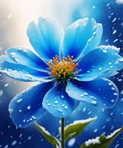 Blue Flowers Diamond Painting