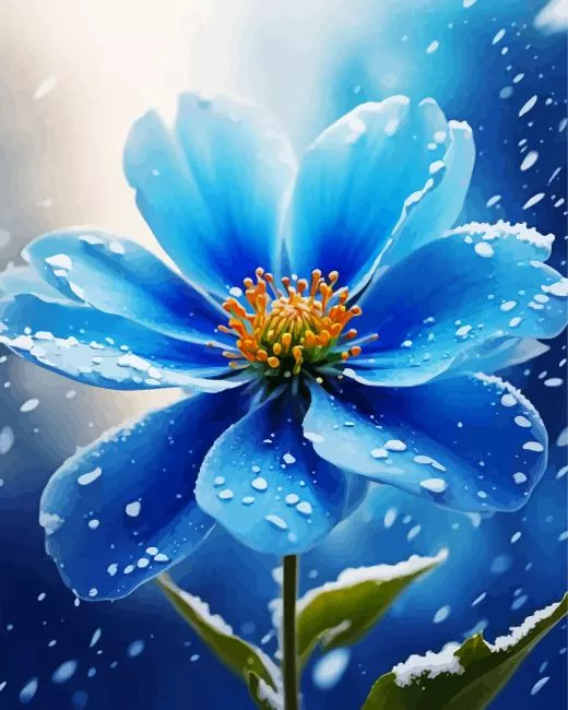 blue flowers Diamond Paintings Blue Flowers Diamond Painting