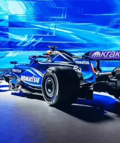 Blue Formula 1 Car Diamond Painting
