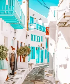 Blue Greece Diamond Painting