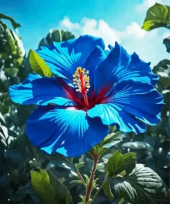 Blue Hawaiian Hibiscus Diamond Painting