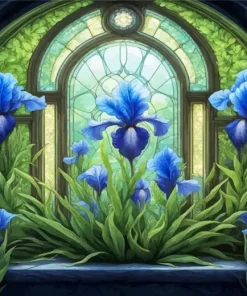 Blue Iris Diamond Painting