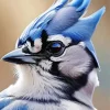 Blue Jay Head Diamond Painting