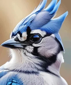 Blue Jay Head Diamond Painting