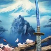 Blue Katana Diamond Painting