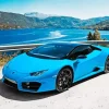 Blue Lamborghini Diamond Painting