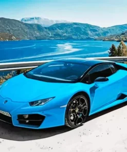 Blue Lamborghini Diamond Painting