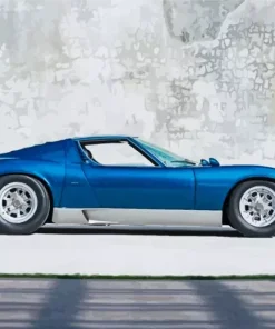Blue Lamborghini Miura Diamond Painting