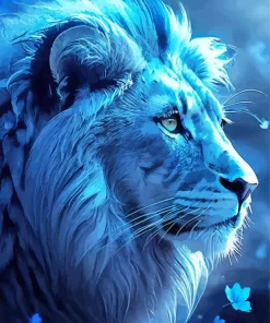 Blue Lion Diamond Painting