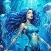 Blue Mermaid Underwater Diamond Painting