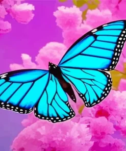 Blue Monarch Butterfly Diamond Painting