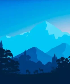 Blue Mountain Diamond Painting