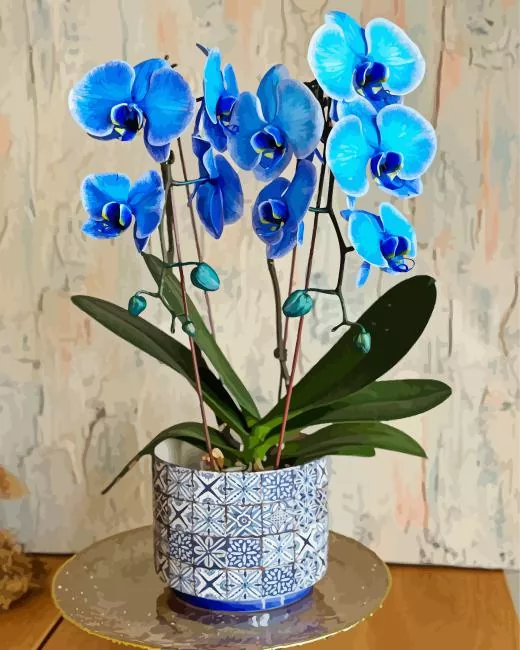 blue orchid vase Diamond Paints Blue Orchid Vase Diamond Painting