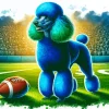 Blue Poodle Dog Diamond Painting