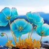 Blue Poppies Diamond Painting