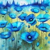 Blue Poppies Art Diamond Painting