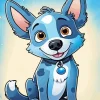 Blue Puppy Diamond Painting