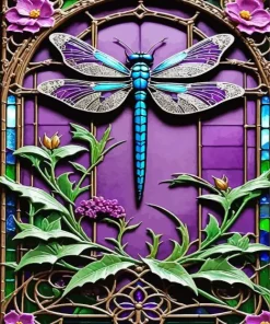 Blue Purple Dragonfly Diamond Painting